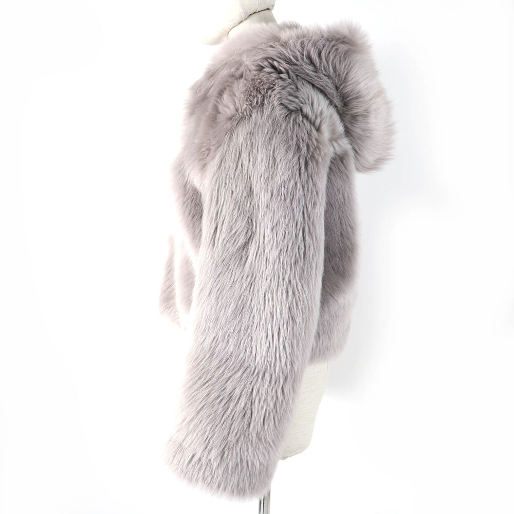 LOEWE Jacket S540Y19L27 Main: Lambskin, Lining: 53% Rayon, Lining: 47% Cupra gray CHAQUETA CON Women 32 Used Authentic
