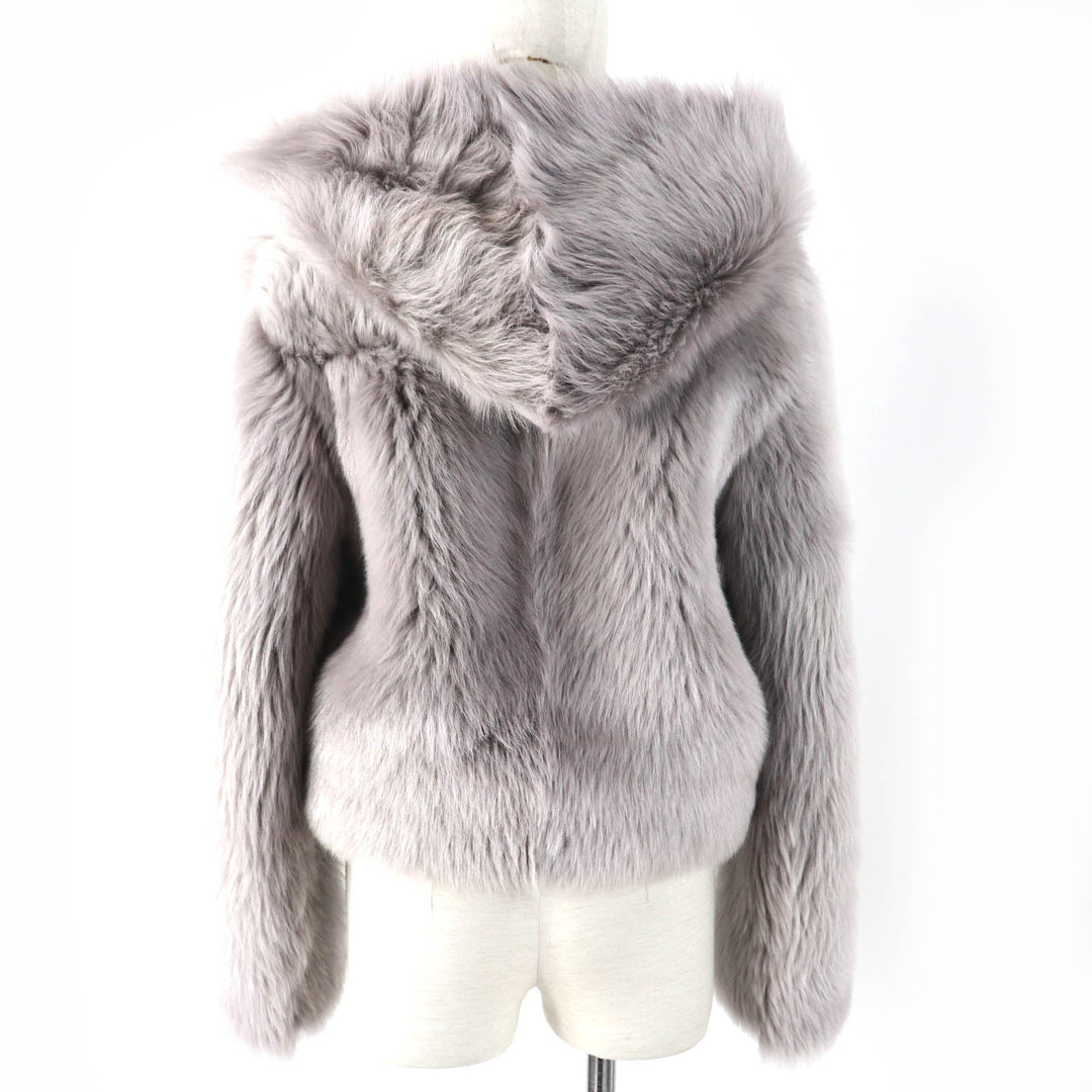 LOEWE Jacket S540Y19L27 Main: Lambskin, Lining: 53% Rayon, Lining: 47% Cupra gray CHAQUETA CON Women 32 Used Authentic