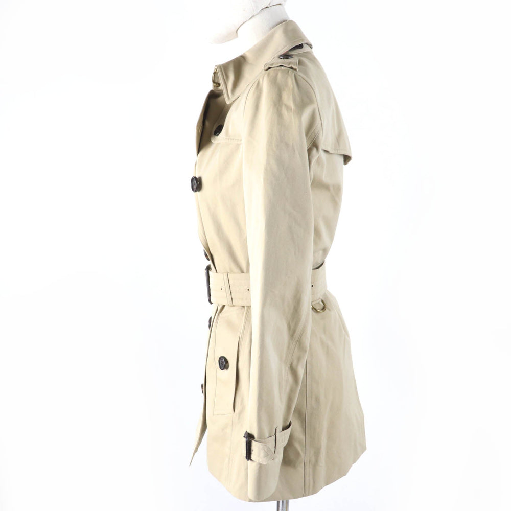 BURBERRY trench coat 39000550 Main: 100% cotton, Lining: 100% cotton, Sleeve lining: 100% viscose (rayon) beige Kensington Women 34 Used Authentic