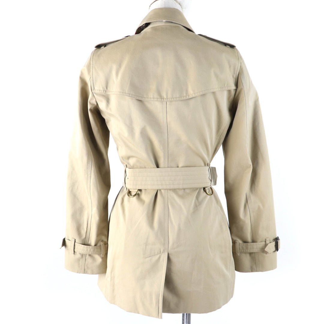 BURBERRY trench coat 39000550 Main: 100% cotton, Lining: 100% cotton, Sleeve lining: 100% viscose (rayon) beige Kensington Women 34 Used Authentic