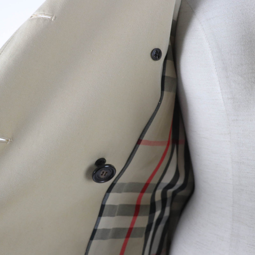 BURBERRY trench coat 39000550 Main: 100% cotton, Lining: 100% cotton, Sleeve lining: 100% viscose (rayon) beige Kensington Women 34 Used Authentic