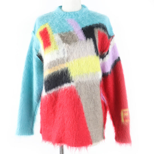 FENDI knit FZX963 Main: 58% mohair, Main: 37% nylon, Main: 5% wool Multi Women 34 Used Authentic