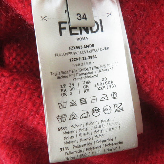 FENDI knit FZX963 Main: 58% mohair, Main: 37% nylon, Main: 5% wool Multi Women 34 Used Authentic