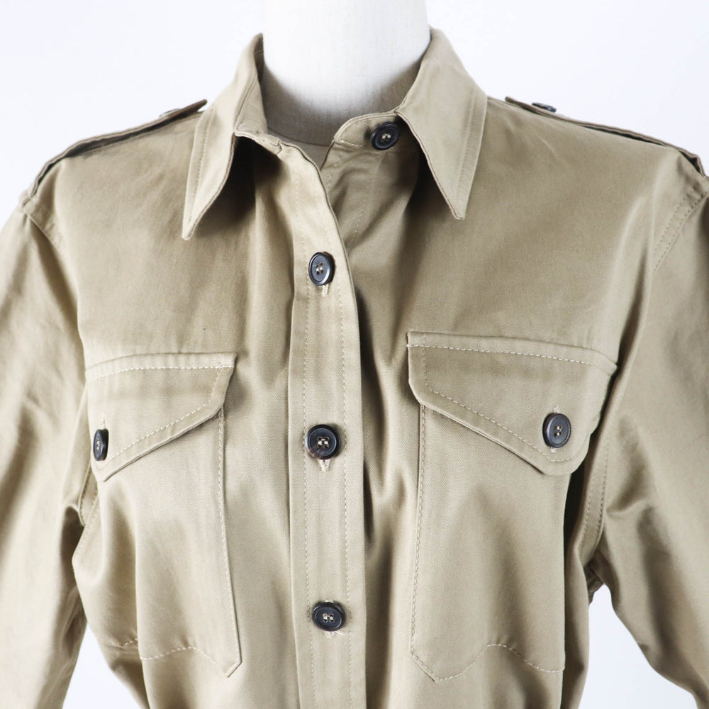 PRADA Tsunagi P293HT Main: 100% cotton, part: 74% linen, part: 26% elastane, leather part: calf leather Beige type Women 36 Used Authentic