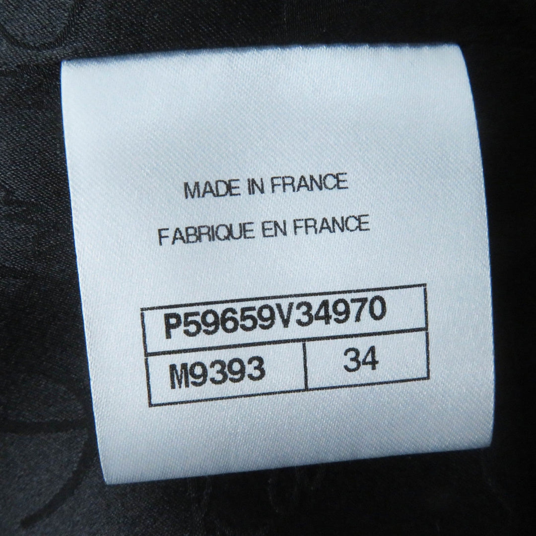 CHANEL coat P59659 Main: 80% wool, Main: 20% cashmere, Lining: 100% silk Gray black Women 34 Used Authentic