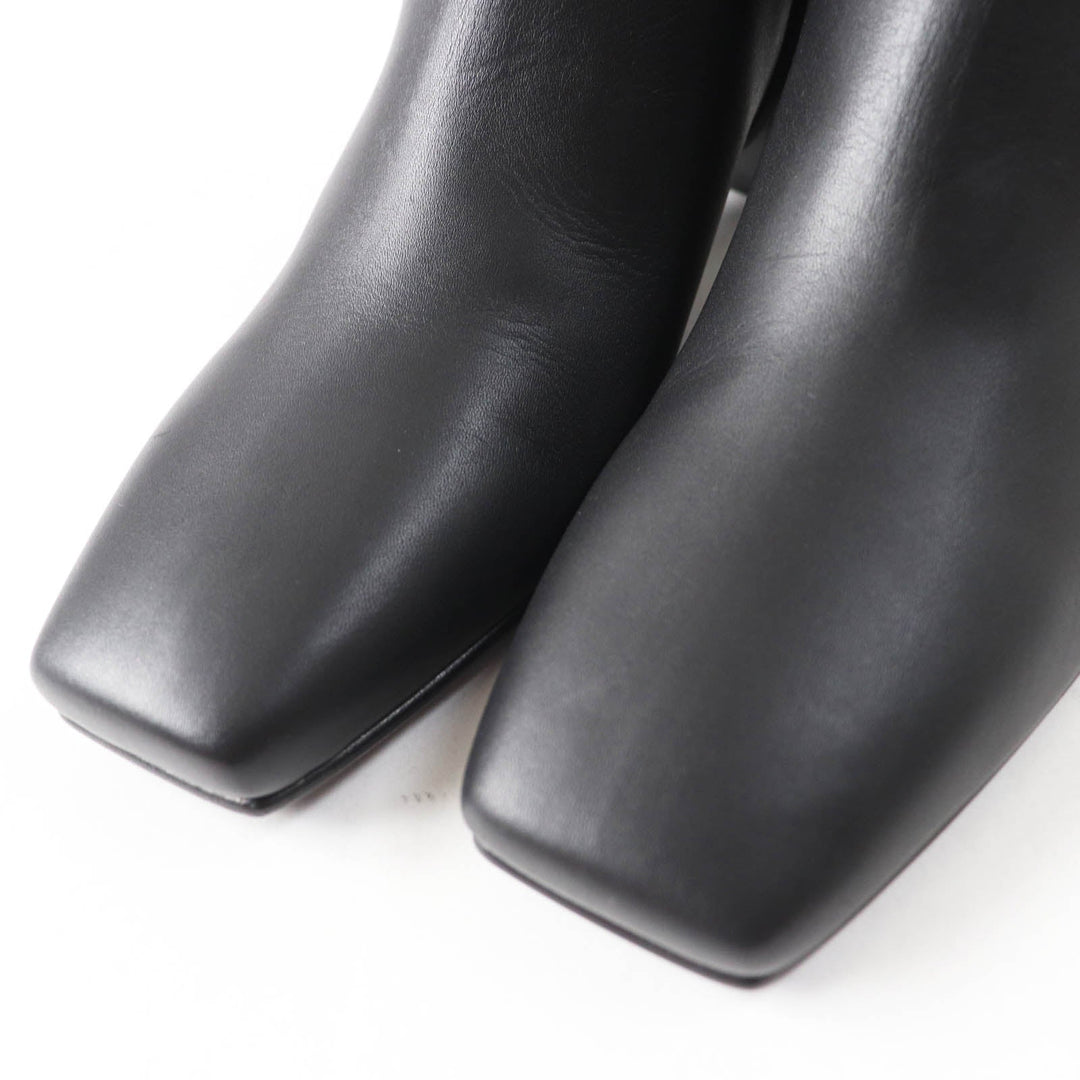 HERMES short boots Main: Leather black Oh Mage Women 36 Used Authentic
