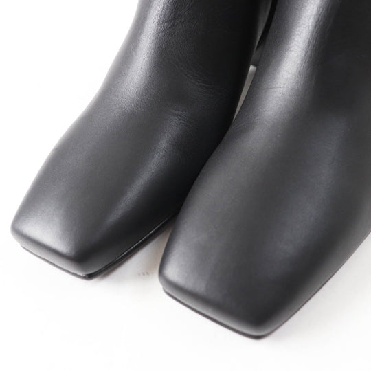 HERMES short boots Main: Leather black Oh Mage Women 36 Used Authentic