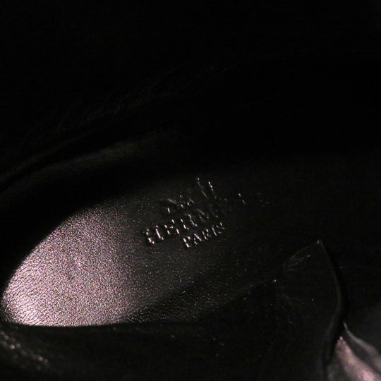 HERMES short boots Main: Leather black Oh Mage Women 36 Used Authentic
