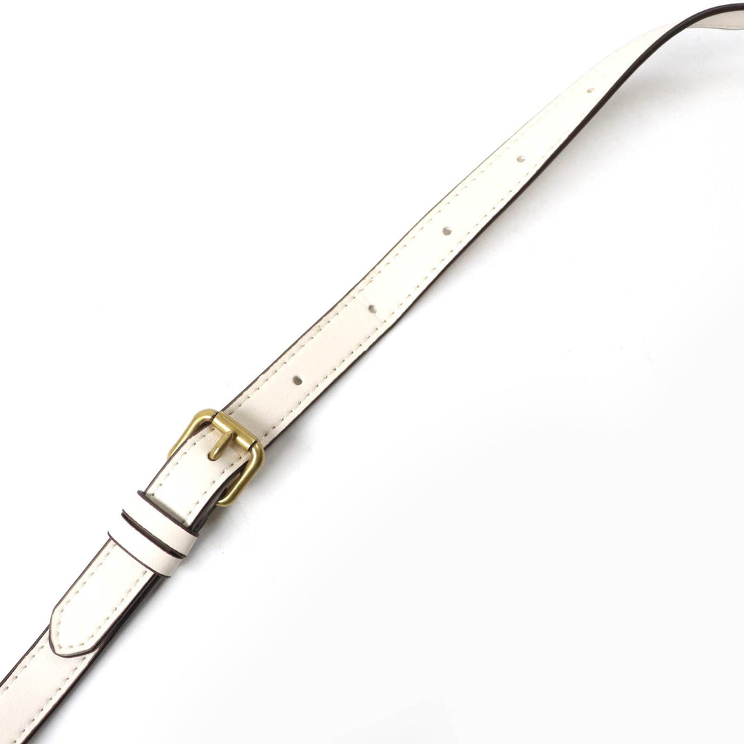 COACH Shoulder Bag CC416 Main: Leather Brass/Ivory Bandit Women Used Authentic