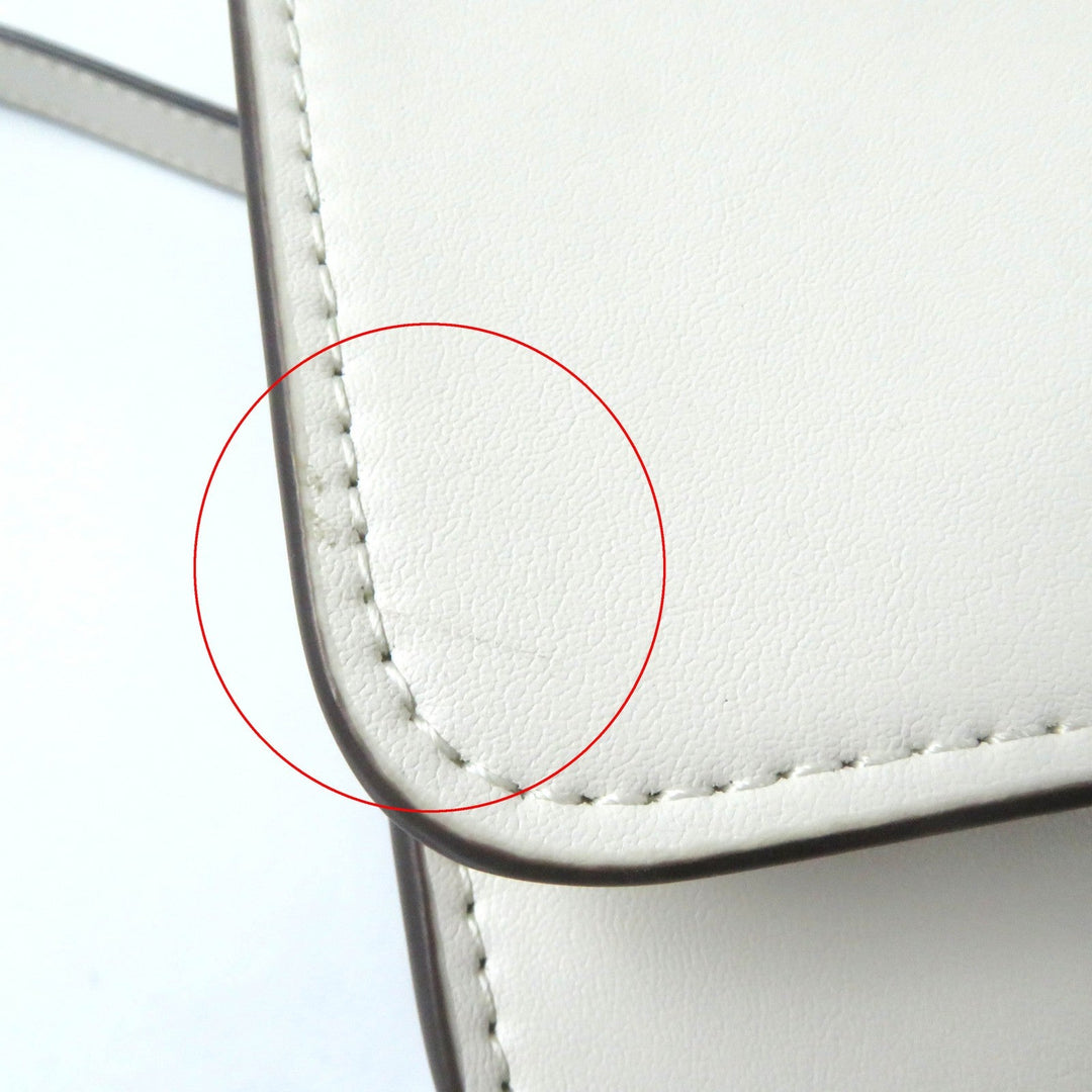 COACH Shoulder Bag CC416 Main: Leather Brass/Ivory Bandit Women Used Authentic