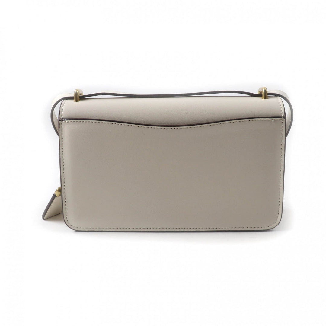 COACH Shoulder Bag CC416 Main: Leather Brass/Ivory Bandit Women Used Authentic