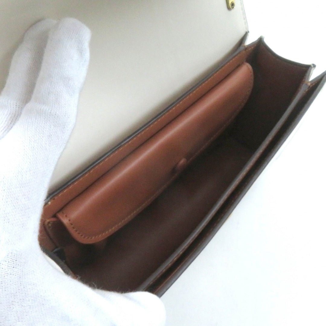 COACH Shoulder Bag CC416 Main: Leather Brass/Ivory Bandit Women Used Authentic