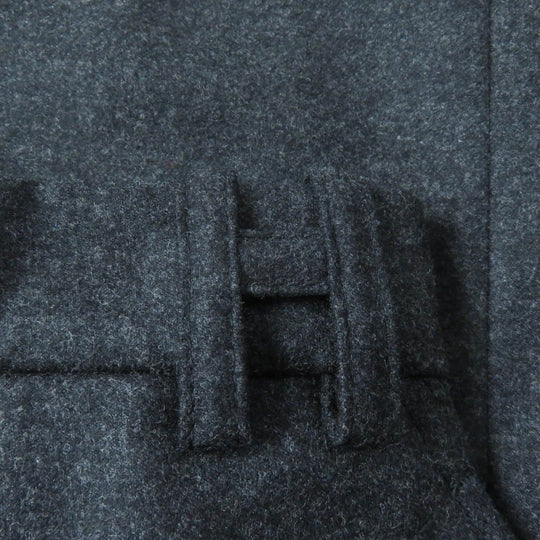 HERMES Tight Skirt Outer: 95% wool, Outer: 5% cashmere, Lining: 100% silk Charcoal gray Women 42 Used Authentic