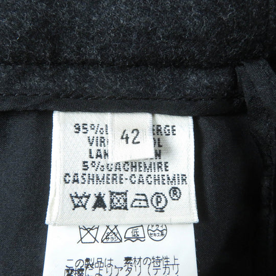 HERMES Tight Skirt Outer: 95% wool, Outer: 5% cashmere, Lining: 100% silk Charcoal gray Women 42 Used Authentic