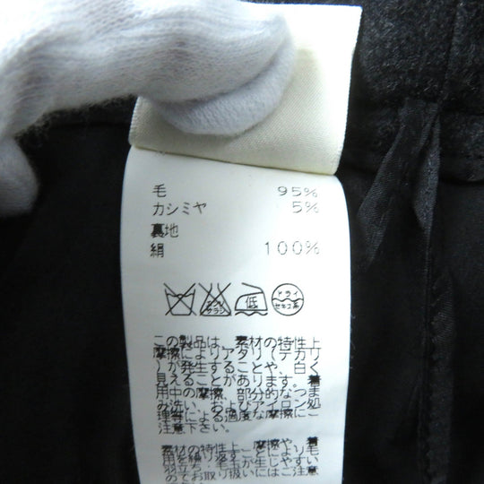 HERMES Tight Skirt Outer: 95% wool, Outer: 5% cashmere, Lining: 100% silk Charcoal gray Women 42 Used Authentic
