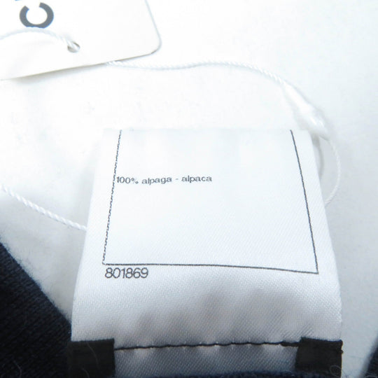 CHANEL knit P44155 Main: 100% alpaca Navy Women 38 Used Authentic