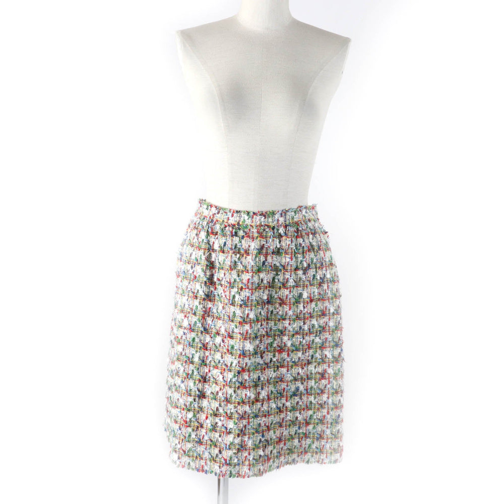 DOLCE&GABBANA Tight Skirt Outer: 66% cotton, Outer: 21% polyamide, Outer: 10% rayon, Outer: 3% wool, Lining: 96% silk Multi Women 40 Used Authentic