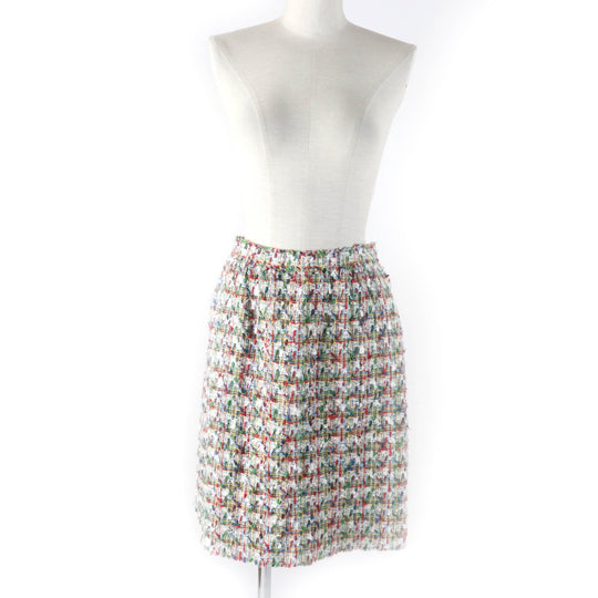 DOLCE&GABBANA Tight Skirt Outer: 66% cotton, Outer: 21% polyamide, Outer: 10% rayon, Outer: 3% wool, Lining: 96% silk Multi Women 40 Used Authentic