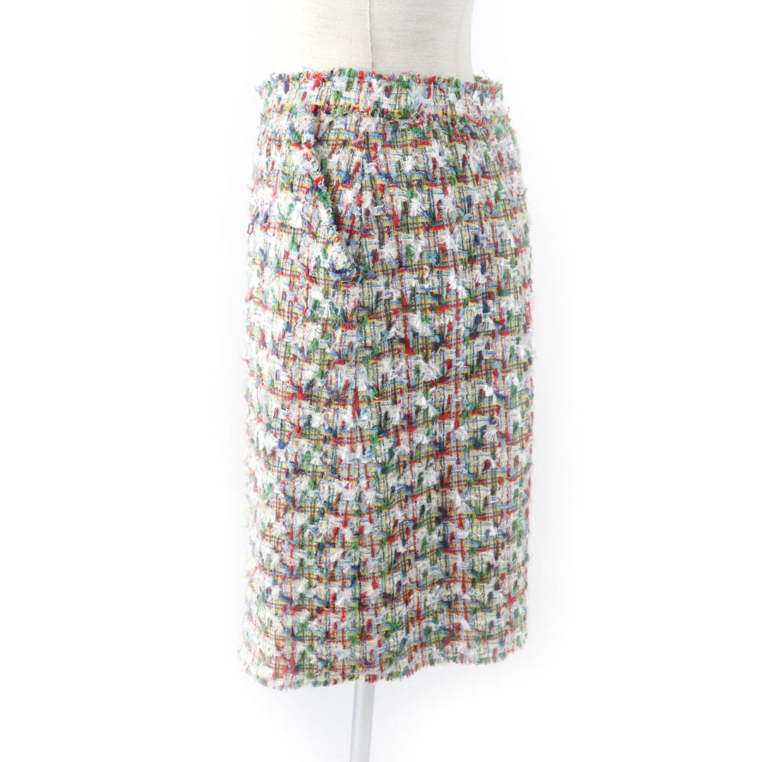 DOLCE&GABBANA Tight Skirt Outer: 66% cotton, Outer: 21% polyamide, Outer: 10% rayon, Outer: 3% wool, Lining: 96% silk Multi Women 40 Used Authentic