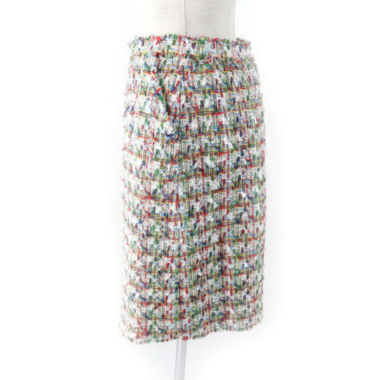 DOLCE&GABBANA Tight Skirt Outer: 66% cotton, Outer: 21% polyamide, Outer: 10% rayon, Outer: 3% wool, Lining: 96% silk Multi Women 40 Used Authentic