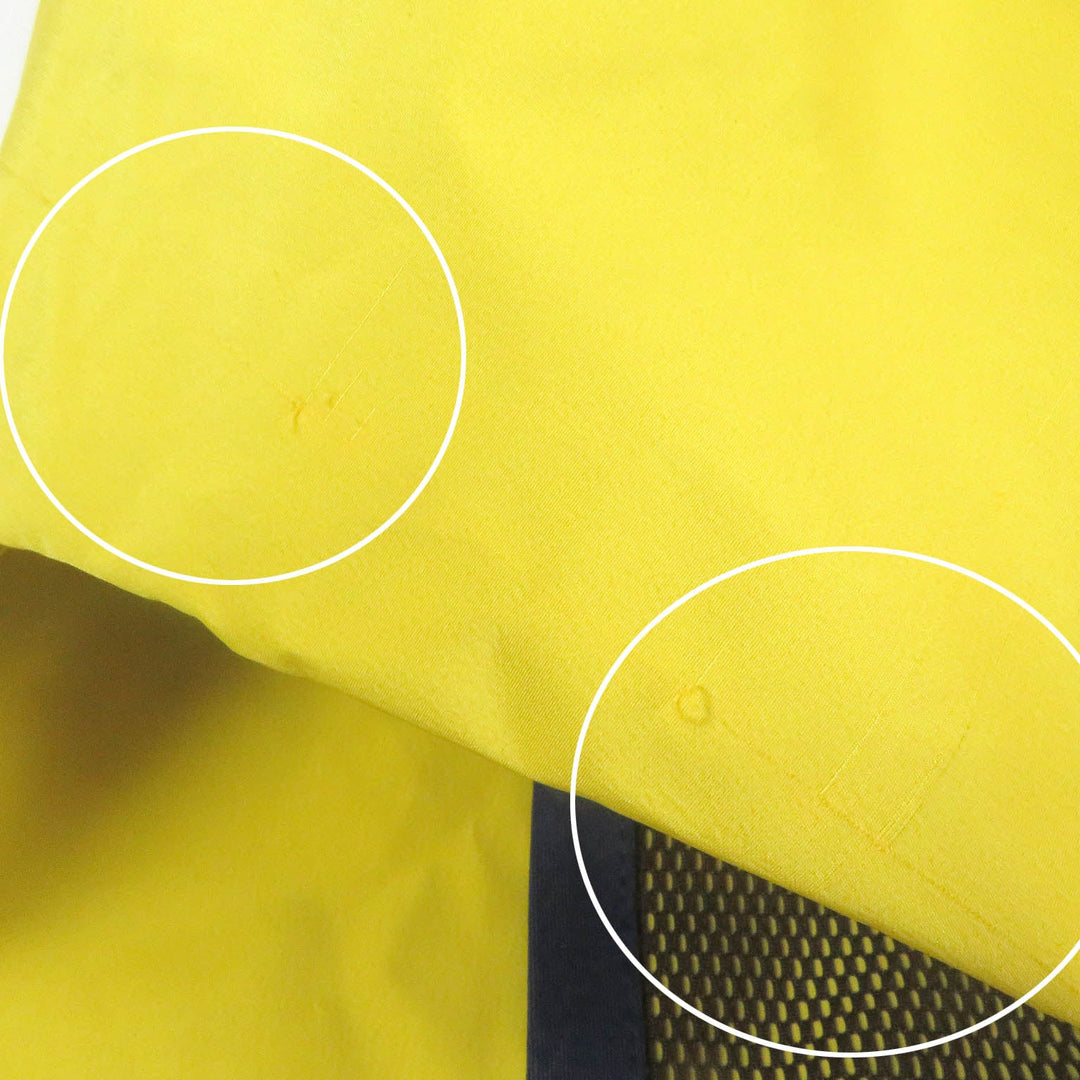 FENDI Nylon jacket FAN107 Main: 92% nylon, Main: 8% polyurethane, Part: polyurethane yellow mens L Used Authentic