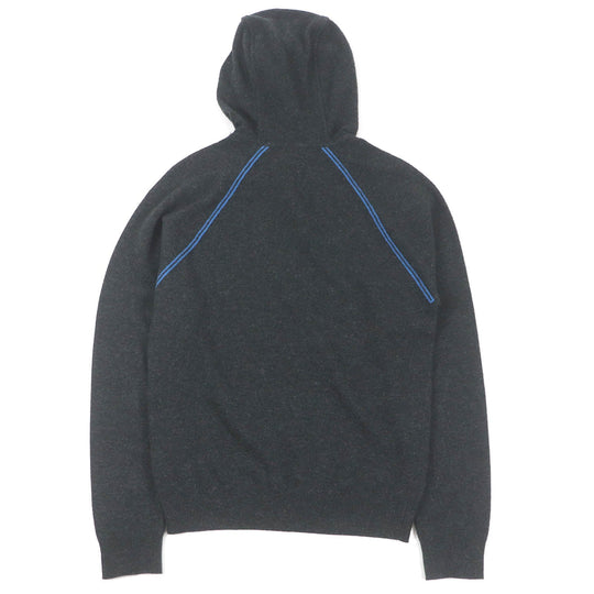 HERMES Hoodie Main: 70% wool, Main: 30% cashmere Dark gray mens S Used Authentic