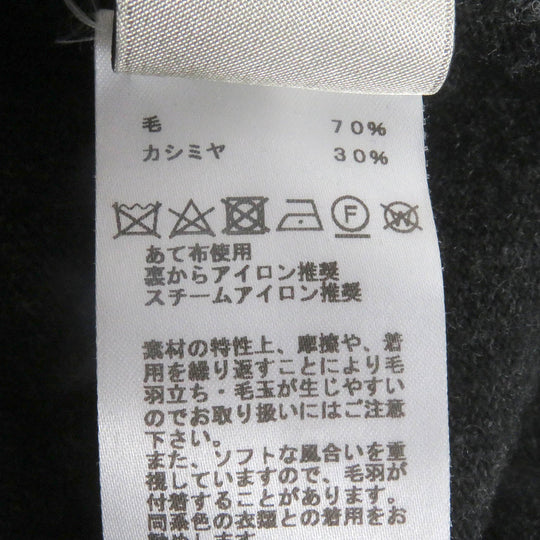 HERMES Hoodie Main: 70% wool, Main: 30% cashmere Dark gray mens S Used Authentic
