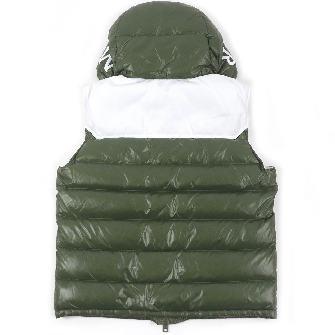 MONCLER Down vest Main: 100% nylon, Filling: 90% down, Filling: 10% feather, Partial: 100% polyester khaki GENICHI GILET mens 4 Used Authentic