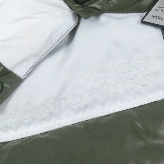 MONCLER Down vest Main: 100% nylon, Filling: 90% down, Filling: 10% feather, Partial: 100% polyester khaki GENICHI GILET mens 4 Used Authentic