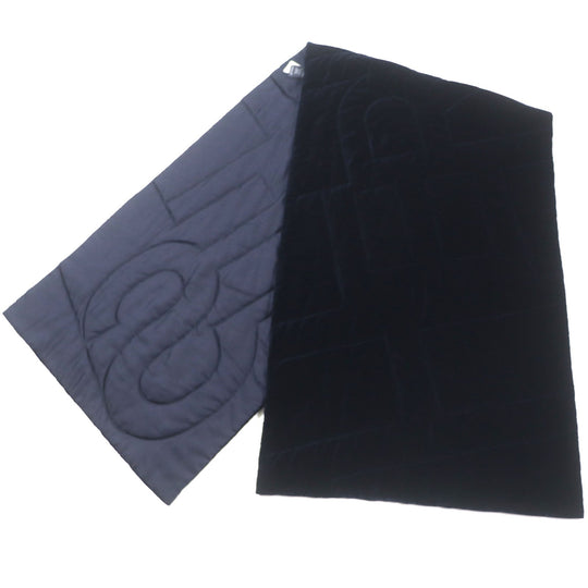HERMES shawl Main: 100% silk, Filling: 60% silk, Filling: 40% polyester Navy mens Used Authentic