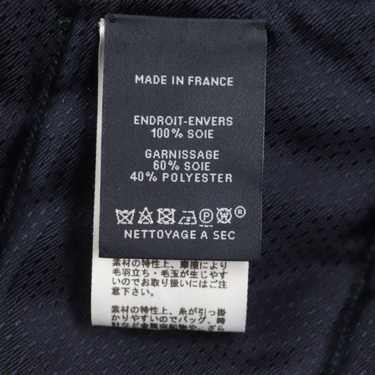 HERMES shawl Main: 100% silk, Filling: 60% silk, Filling: 40% polyester Navy mens Used Authentic