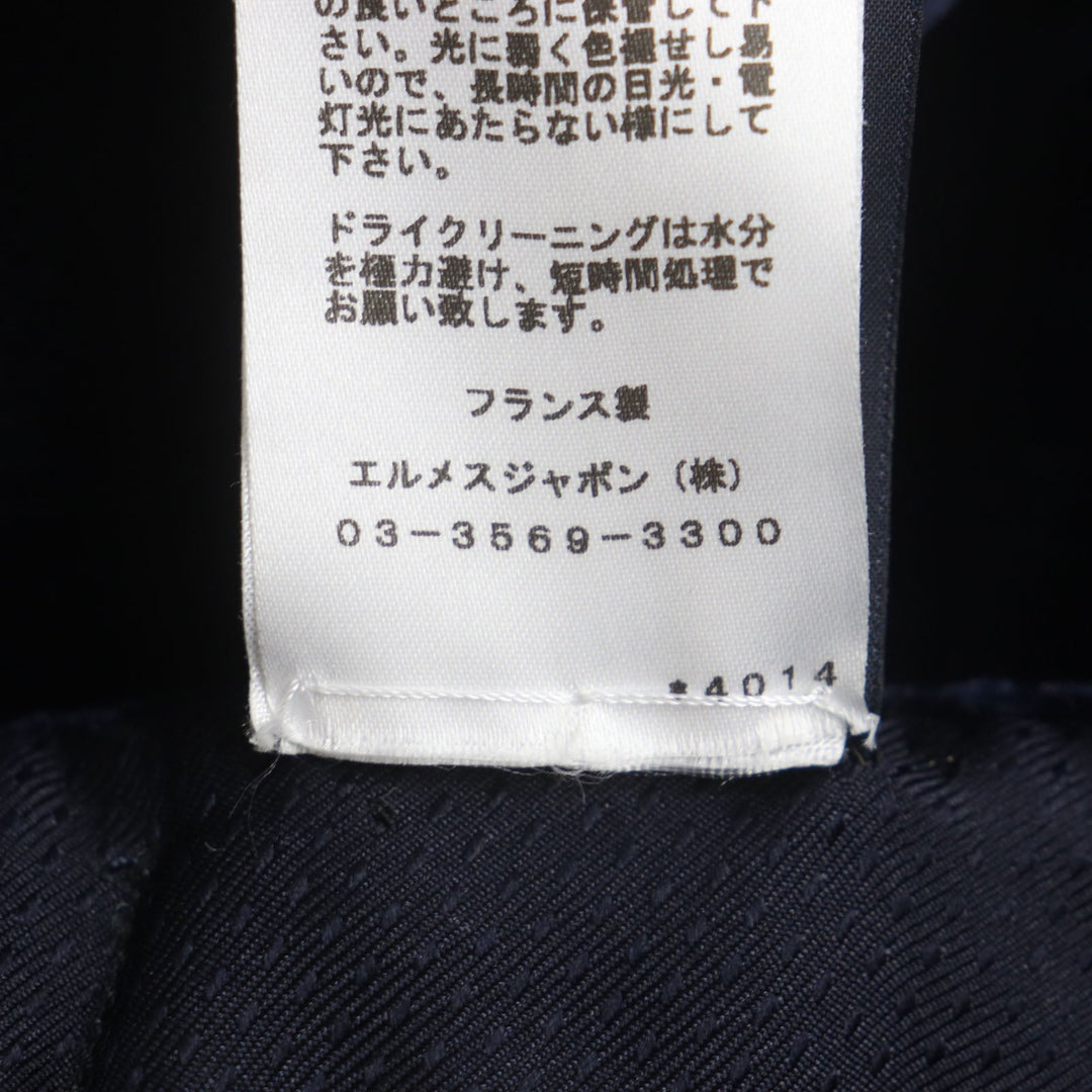HERMES shawl Main: 100% silk, Filling: 60% silk, Filling: 40% polyester Navy mens Used Authentic