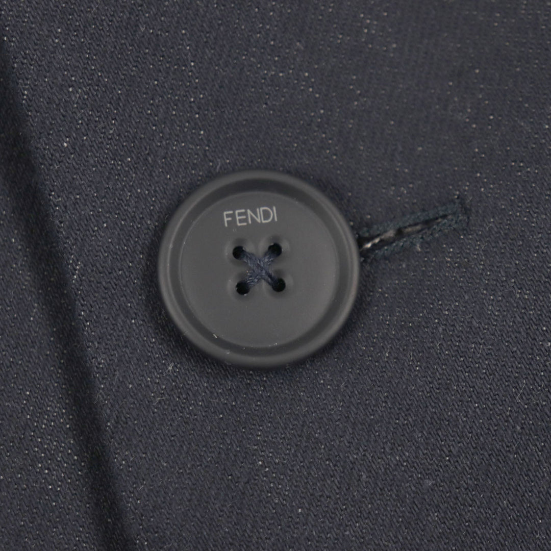 FENDI Chester coat FF0652 Outer: 99% cotton, Outer: 1% polyester, Lining: 100% cupra Indigo mens 50 Used Authentic