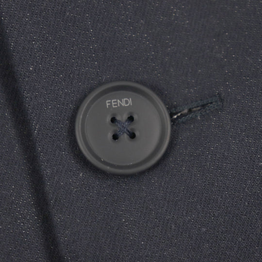 FENDI Chester coat FF0652 Outer: 99% cotton, Outer: 1% polyester, Lining: 100% cupra Indigo mens 50 Used Authentic