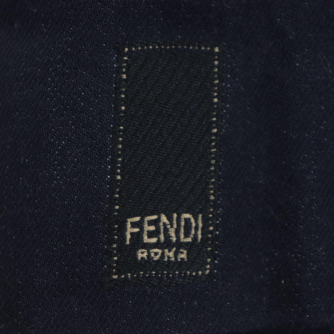 FENDI Chester coat FF0652 Outer: 99% cotton, Outer: 1% polyester, Lining: 100% cupra Indigo mens 50 Used Authentic