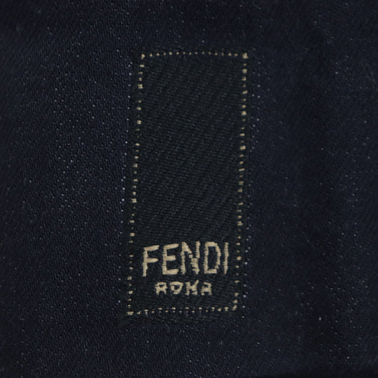 FENDI Chester coat FF0652 Outer: 99% cotton, Outer: 1% polyester, Lining: 100% cupra Indigo mens 50 Used Authentic