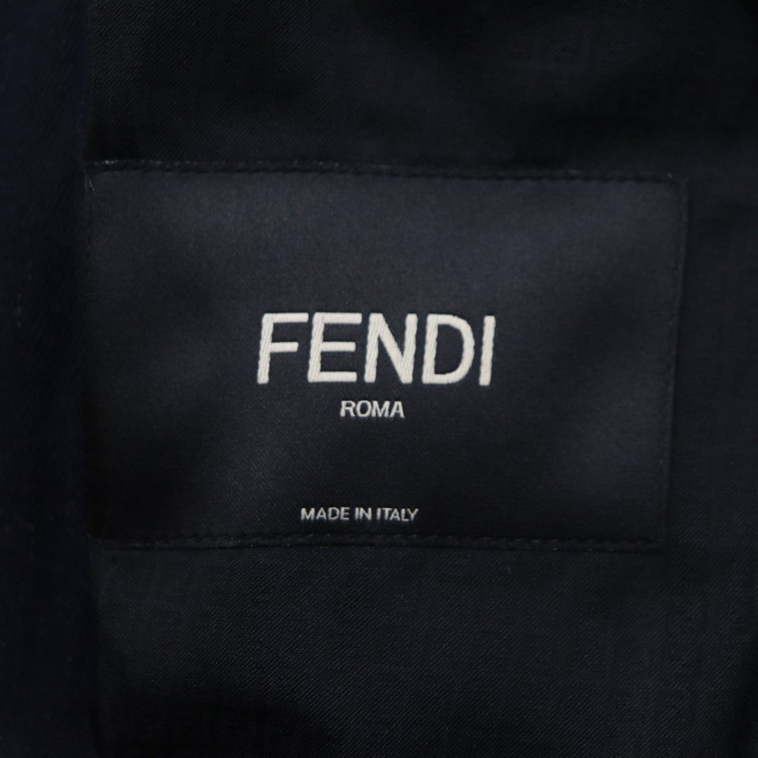 FENDI Chester coat FF0652 Outer: 99% cotton, Outer: 1% polyester, Lining: 100% cupra Indigo mens 50 Used Authentic