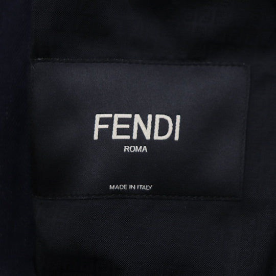 FENDI Chester coat FF0652 Outer: 99% cotton, Outer: 1% polyester, Lining: 100% cupra Indigo mens 50 Used Authentic