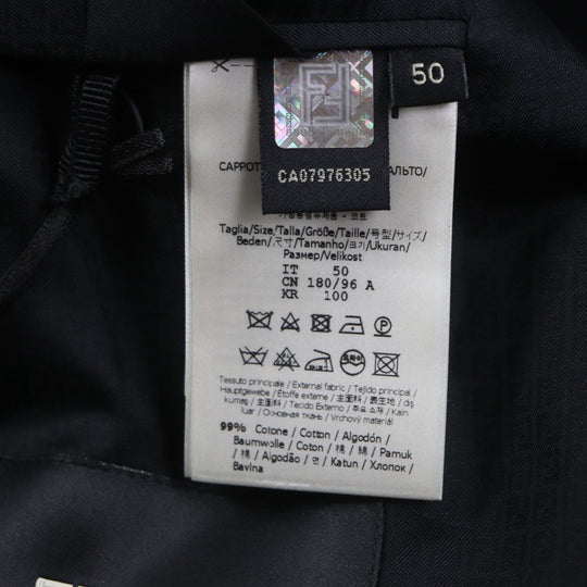 FENDI Chester coat FF0652 Outer: 99% cotton, Outer: 1% polyester, Lining: 100% cupra Indigo mens 50 Used Authentic