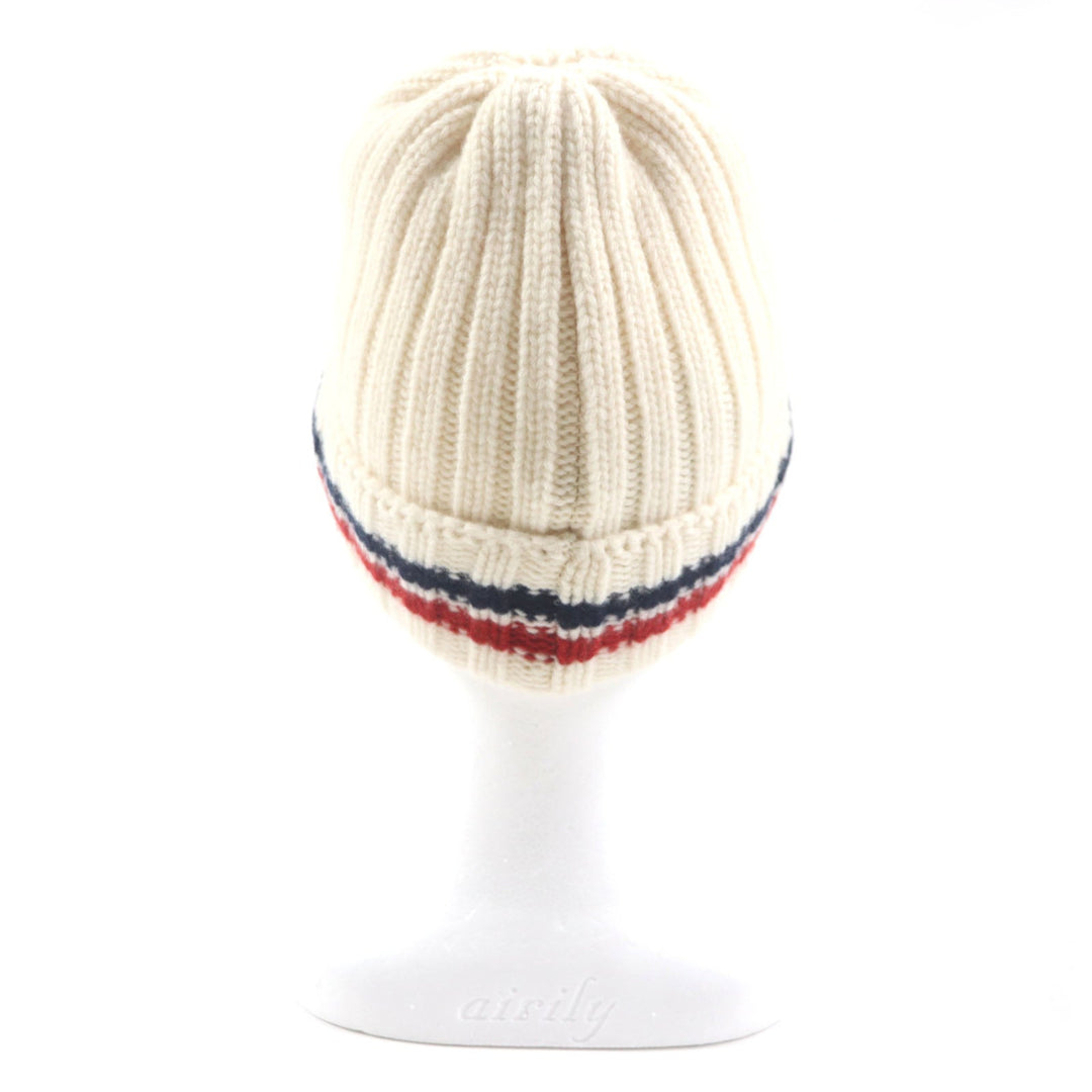 MONCLER Knit cap Main: 100% wool Ivory BERRETTO mens Used Authentic