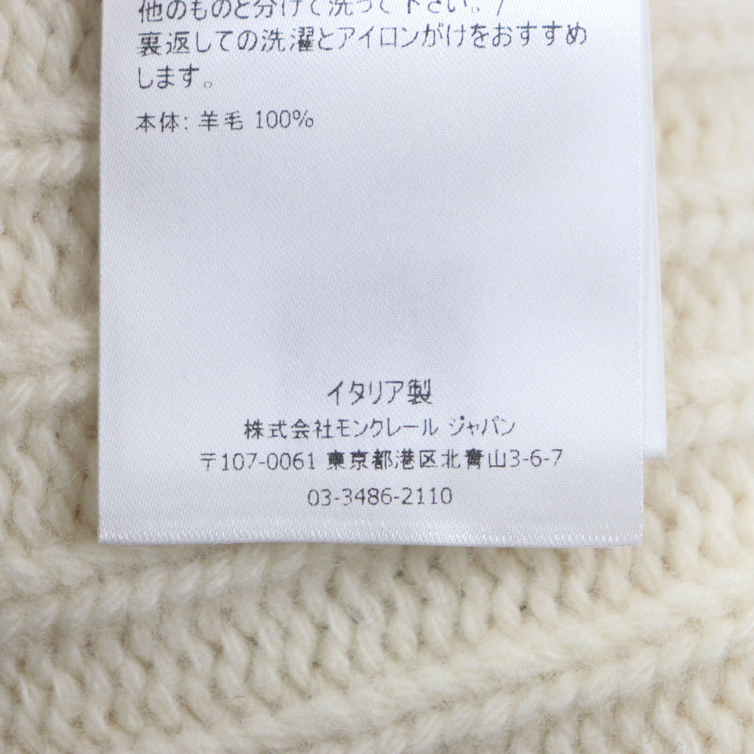 MONCLER Knit cap Main: 100% wool Ivory BERRETTO mens Used Authentic