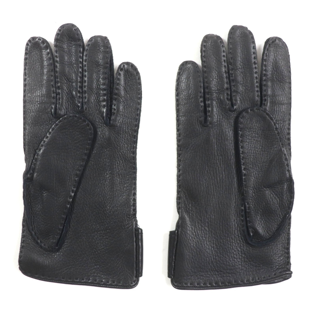 HERMES gloves Main: Lamb leather Dark brown mens 8.5 Used Authentic