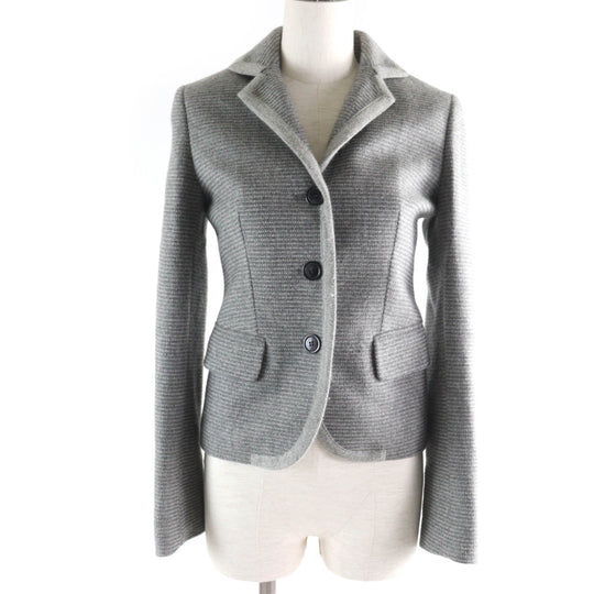 Loro Piana tailored jacket Outer: 100% cashmere, Lining: 92% silk, Lining: 8% polyurethane gray Women 38 Used Authentic