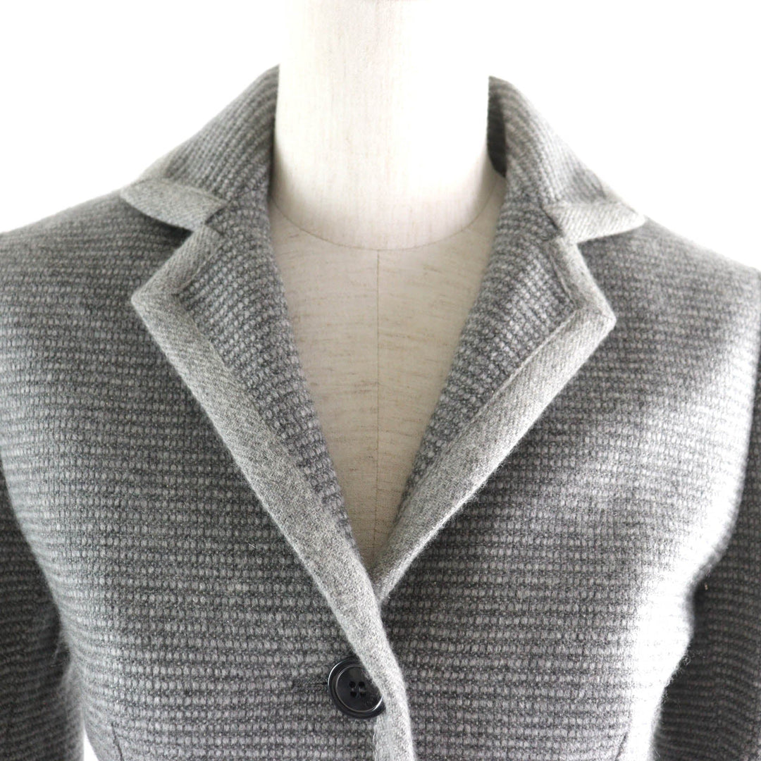 Loro Piana tailored jacket Outer: 100% cashmere, Lining: 92% silk, Lining: 8% polyurethane gray Women 38 Used Authentic