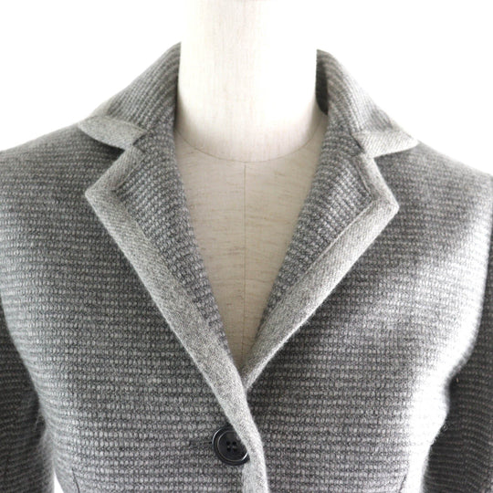 Loro Piana tailored jacket Outer: 100% cashmere, Lining: 92% silk, Lining: 8% polyurethane gray Women 38 Used Authentic