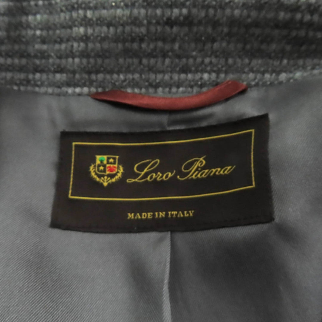 Loro Piana tailored jacket Outer: 100% cashmere, Lining: 92% silk, Lining: 8% polyurethane gray Women 38 Used Authentic