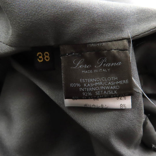Loro Piana tailored jacket Outer: 100% cashmere, Lining: 92% silk, Lining: 8% polyurethane gray Women 38 Used Authentic