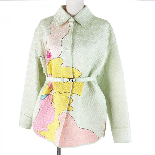 FENDI Jacket FJ7264 Outer: 100% silk, Lining: 100% silk Light green by Kim Jones Hairdo Girls Women 38 Used Authentic