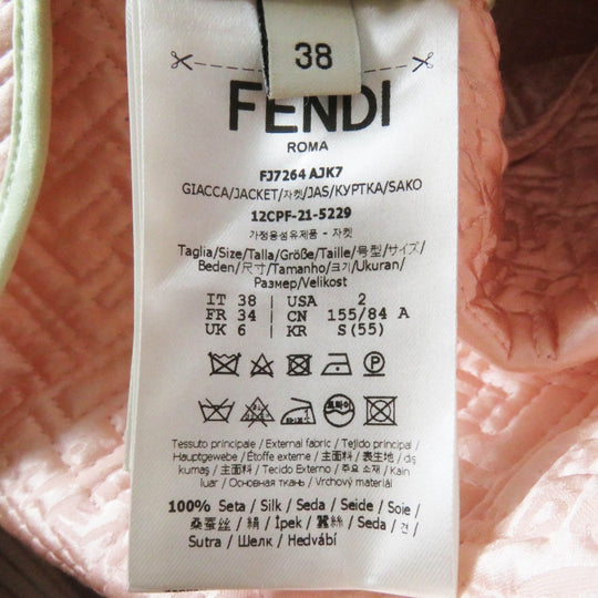 FENDI Jacket FJ7264 Outer: 100% silk, Lining: 100% silk Light green by Kim Jones Hairdo Girls Women 38 Used Authentic
