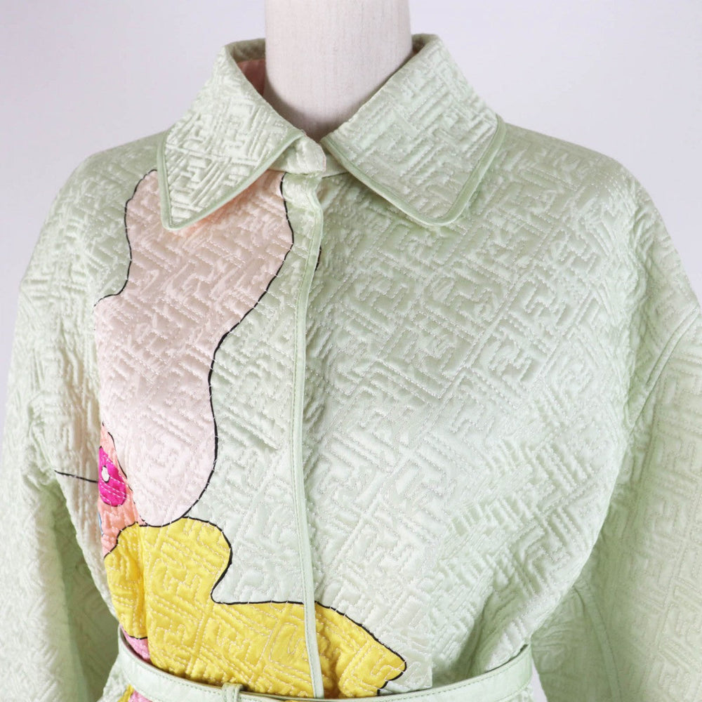 FENDI Jacket FJ7264 Outer: 100% silk, Lining: 100% silk Light green by Kim Jones Hairdo Girls Women 38 Used Authentic